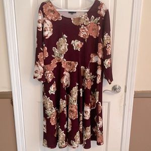 NWOT Ryan Wythe 3/4 sleeve Midi Dress 2X